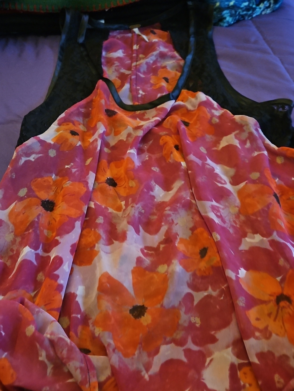 Free People Floral Tunic/ Tank Top S